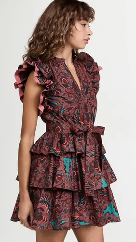 Miniatura 4 de Ulla Johnson Vestido Honoria para mujer, Carmín