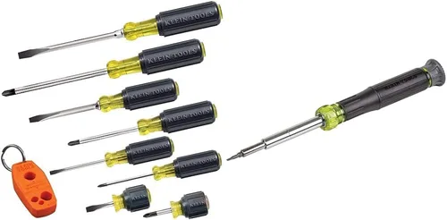 Klein Tools 85148 Juego de destornilladores con magnetizador/desmagnetizador para puntas magnéticas y destornillador electrónico 32314, 14 en 1 con