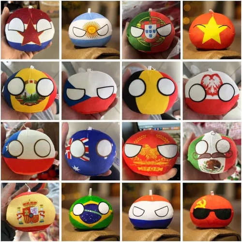 Miniatura 3 de Polandball Countryballs Muñeco de peluche Ucrania España Hungría Portugal Rumanía Grecia Austria México Polonia Ball (15,3.8 pulgadas)