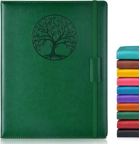 Miniatura 40 de Biuwory Cuaderno diario con líneas para mujeres y hombres, 256 páginas, tamaño A5, de cuero de tapa dura para escribir, viajes, negocios, trabajo