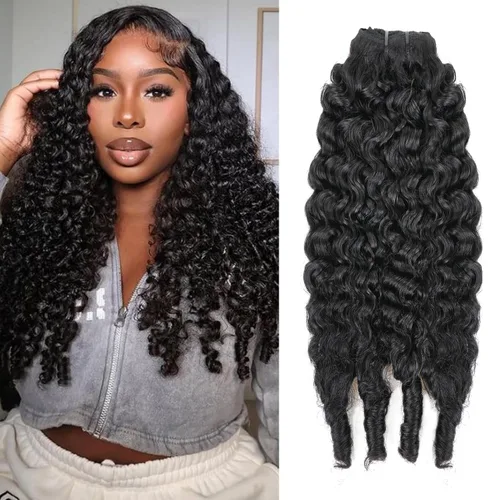 Miniatura 29 de Extensiones de cabello humano rizado con clip, 3C 4A, rizado con clip, cabeza completa, para mujeres negras, cabello humano brasileño Remy