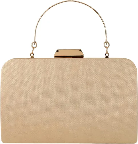 Miniatura 3 de ZHANNI Elegante caja de embrague de noche para mujer con marco de metal bolso de noche bolso de mano boda graduación fiesta novia embrague