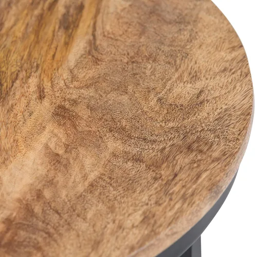 Miniatura 5 de SIMPLIHOME Jenna - Mesa auxiliar de metal, mesa redonda de metal sólido de 18 pulgadas de ancho, mesa auxiliar natural industrial o mesa pequeña