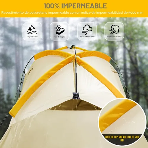Miniatura 4 de Tienda de campaña para camioneta con toldo de sombra, impermeable PU5000mm Oxford para caja de camioneta de 5 a 5.2 pies para camping, viajes