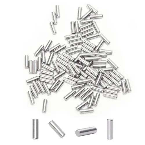 Miniatura 14 de MroMax 100 pasadores cilíndricos de acero inoxidable 304 M1.0.197 x 0.236 in, clavijas de soporte de estante para dispositivos metálicos