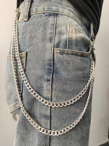 Miniatura 4 de Cadena de pantalón punk para mujeres y hombres, estilo vintage, gótico, remache, Mansard, cadena de pantalones de los años 80 y 90, hip hop, cadena
