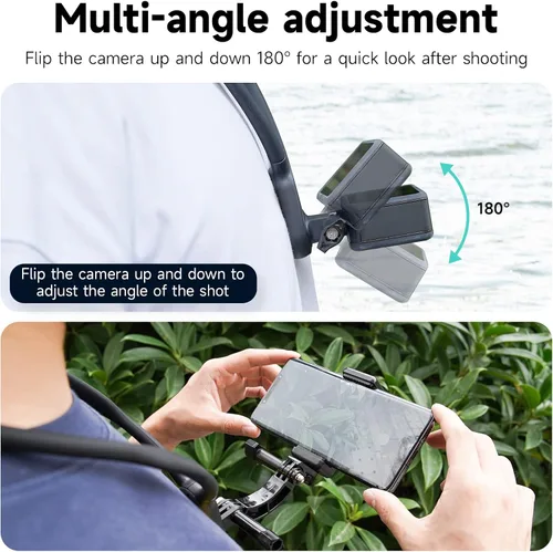 Miniatura 5 de TELESIN Soporte de collar con soporte para cuello SE para GoPro, cabeza pecho hombro POV selfie adjuntar para Go Pro Hero 13 Hero 12 11 10 9 8 7