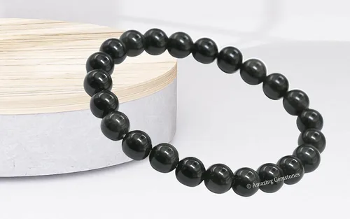 Miniatura 855 de Amazing Gemstone Pulsera de cristal para mujeres y hombres, pulsera de cristal curativo de protección, pulsera elástica con cuentas de piedras