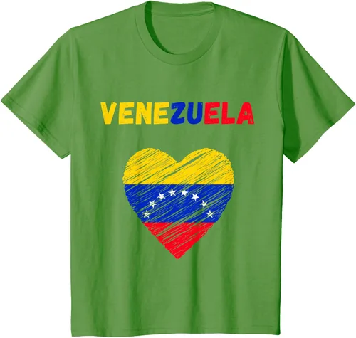 Miniatura 66 de Camiseta con la bandera venezolana con corazón de Venezuela, Negro