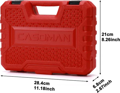 Miniatura 7 de CASOMAN Juego de llaves de impacto Drive Master de 1/4 de pulgada, 50 piezas, 6 puntos, SAE/métrico, 5/32 pulgadas - 9/16 pulgadas, 0.157 in - 0.591