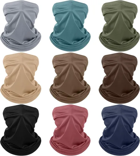 Miniatura 15 de Geyoga 6 piezas de protección UV para el verano, polaina de cuello refrescante, ropa para la cara, polaina para cuello, bufanda, protector solar