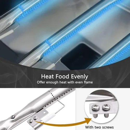 Miniatura 7 de Hiorucet Piezas de repuesto para parrilla Nexgrill 2 Burner 720-0864, 720-0864M. Reemplazo de placas de calor para parrilla, quemadores e