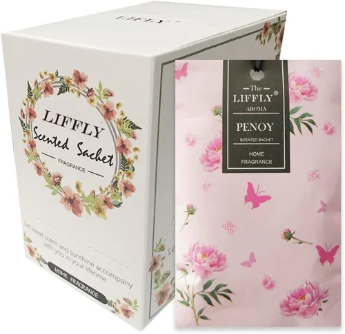 Miniatura 15 de 13 sobres perfumados para cajones y armarios, 14 paquetes de lavanda, rosa, jazmín, océano, vainilla, sándalo, lino fresco, cerezo, lila, eucalipto