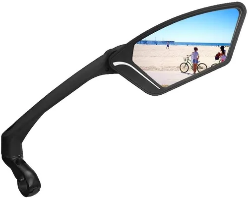 Miniatura 7 de Nueva lente de vidrio resistente a los arañazos, espejo de bicicleta para manillar, espejo retrovisor seguro giratorio, espejo de bicicleta, ME-010
