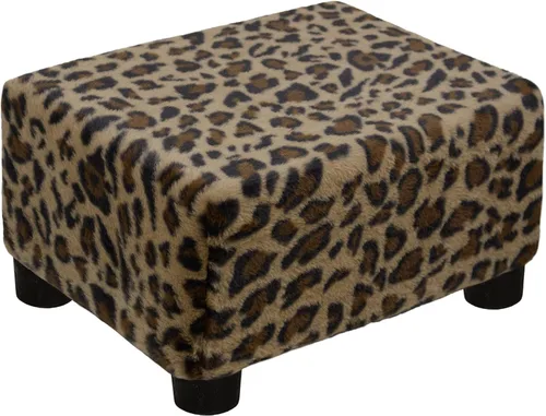 Miniatura 17 de CAROLMADE Taburete Pequeño Otomana Reposapiés con Patas Bajo el Escritorio Reposapiés para Sala de Estar, Dormitorio y Oficina, Negro