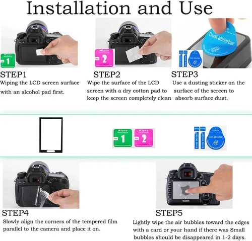 Miniatura 7 de PCTC Paquete de 2 protectores de pantalla Insta 360 X5/X4 para accesorios Insta360 X4 X 4 X5, vidrio templado antiarañazos 0.012 in dureza 9H