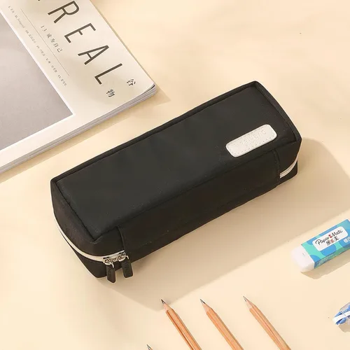 Miniatura 2 de QIANPA - Estuche organizador pequeño con cremallera, bolsa ligera estética, bolsa negra para hombres y mujeres