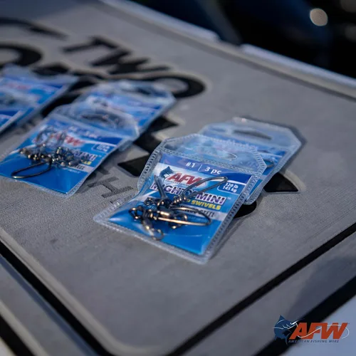 Miniatura 8 de American Fishing Wire Mighty Mini grúa giratoria, línea de pesca esencial, equipo de pesca compacto, giro de agua salada, giro de acero inoxidable