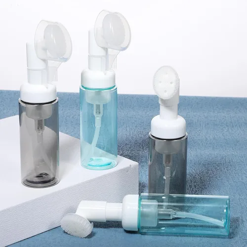 Miniatura 7 de Beaupretty Paquete de 4 botellas de bomba de espuma de viaje de 2 onzas recargables, portátiles, dispensadores de jabón espumosos vacíos para baño