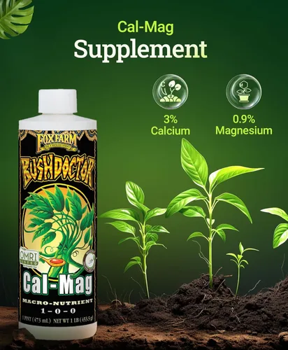 Miniatura 2 de FoxFarm BushDoctor Cal-Mag - Suplemento líquido de calcio y magnesio, evita la pudrición del extremo de la flor y la quemadura de las puntas