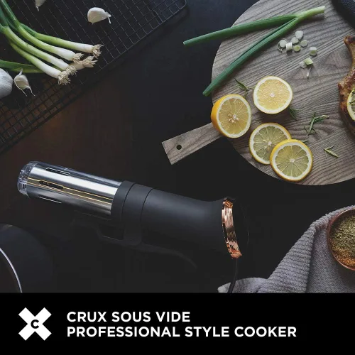 Miniatura 4 de Crux Sous Vide - Cocina de precisión, cocina lenta de estilo profesional saludable, bomba silenciosa de 360 grados, pantalla táctil retroiluminada