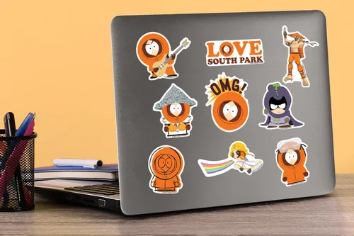 Miniatura 5 de South Park Kenny - Paquete de calcomanías de vinilo troqueladas grandes de lujo para laptop, botella de agua, álbumes de recortes, tableta y uso