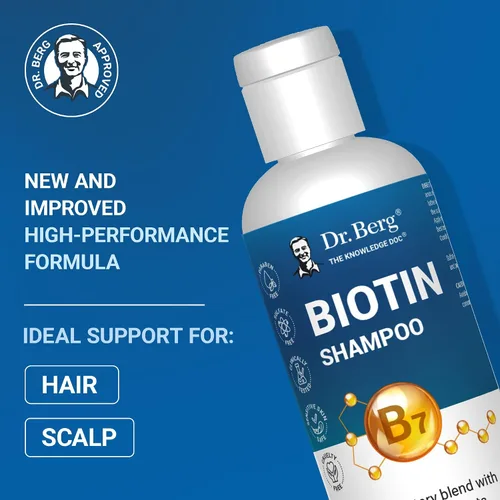 Miniatura 2 de Dr. Berg - Champú de biotina para hombres y mujeres (fórmula mejorada de alto rendimiento), probado y certificado de forma independiente, sin