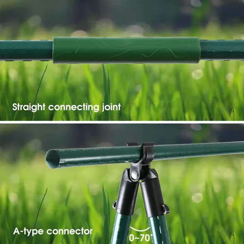 Miniatura 4 de Conectores de estacas de jardín ajustables, clips de plástico para varillas de 0.43 pulgadas de diámetro, juntas de conexión para jaula de tomate