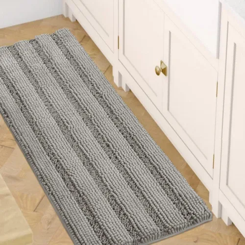 Miniatura 74 de H.VERSAILTEX - Alfombras de baño, juego de 2 piezas, alfombra de contorno para baño, juego de alfombras para inodoro, alfombra antideslizante