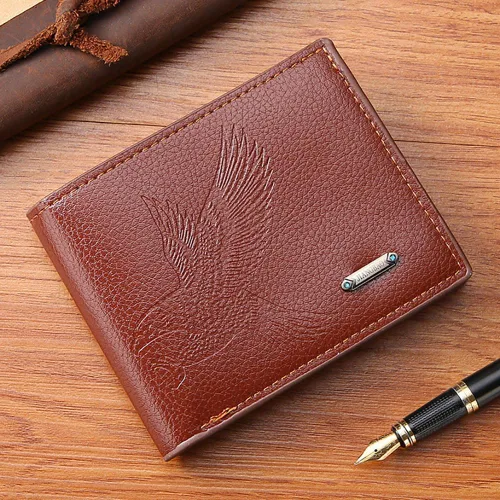 Miniatura 45 de Cartera delgada para hombre con monedero, cartera minimalista con cremallera, carteras plegables para hombre con tarjetero de crédito, cartera