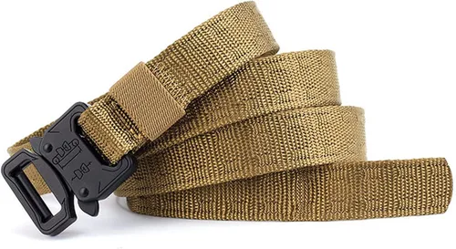 Miniatura 2 de Flygo - Cinturón táctico de nailon para hombre de 1.5 in, resistente, de liberación rápida