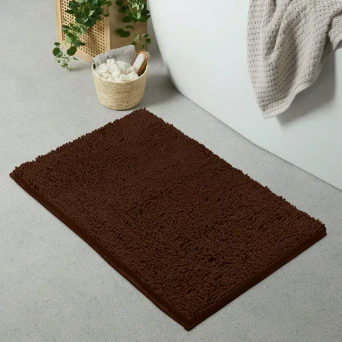 Miniatura 128 de LuxUrux Tapete de microfibra afelpada, de felpilla extrasuave, pelo largo de 1 pulgada, muy absorbente, para baño o ducha, lavar y secar a máquina