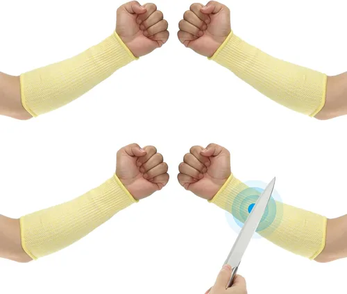 Miniatura 7 de PATIKIL Mangas protectoras de seguridad para brazo resistente a los cortes Mangas de antebrazo Manga HPPE Nivel 5 Protección para piel fina y Gris
