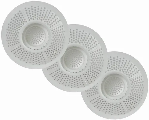 Miniatura 8 de Evriholder Protectores de drenaje para fregadero de tocador, ajuste seguro, evita obstrucciones en el baño, desechables, 3.7 pulgadas, gris