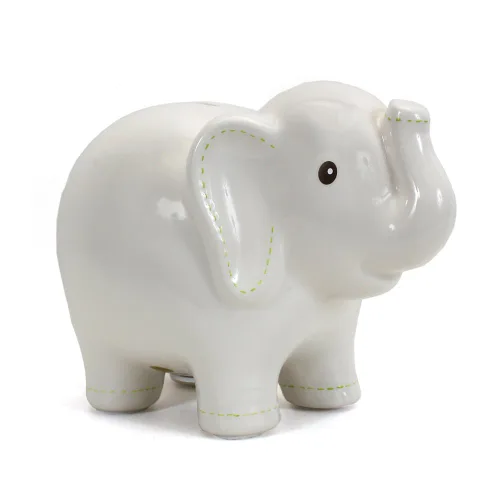 Miniatura 12 de Child to Cherish Alcancía de elefante cosido de cerámica, azul