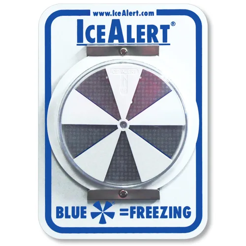 Señal de alerta de hielo SmartSign - 12 x 7 pulgadas, indicador sensible a la temperatura de montaje universal con soporte de sección posterior, Kit