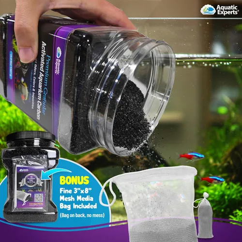 Miniatura 4 de Carbón activado de alta calidad, carbón de acuario para filtro de pecera, medios de filtro de acuario, carbón granulado para peceras, carbón