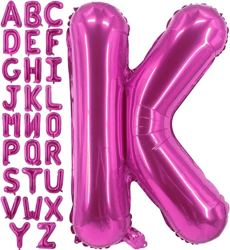 Miniatura 22 de Lovoir Globos grandes de 40 pulgadas de color rosa intenso con la letra H de gran tamaño, globo de helio de aluminio de Mylar para decoración