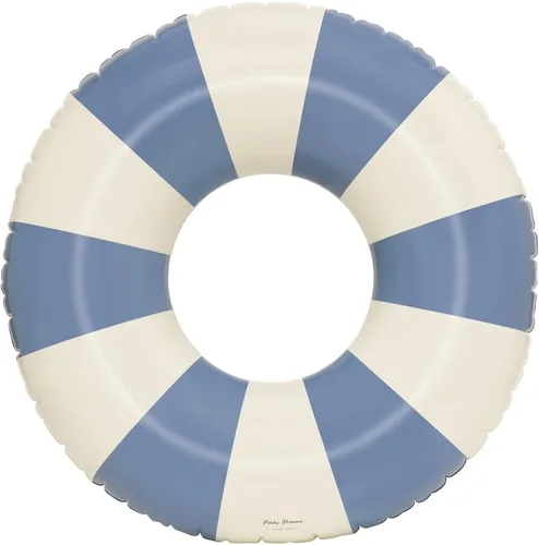 Miniatura 33 de Petites Pommes Flotador de piscina a rayas para niños y niños pequeños, tubo interior duradero, diseño de rayas clásico impreso a mano, dona