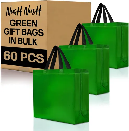 Miniatura 48 de Nush Nush - Bolsas de regalo reutilizables azul aguamarina a granel (azul aguamarina - Tamaño mediano - Juego de 30)