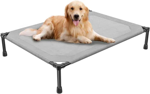 Miniatura 14 de Simple Trending - Cama elevada para perros para perros de tamaño grande, cuna elevada para mascotas al aire libre con cama de hamaca para mascotas