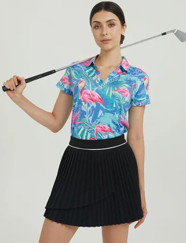 Miniatura 4 de Camisa de golf para mujer, polo de golf de secado rápido que absorbe la humedad para mujer