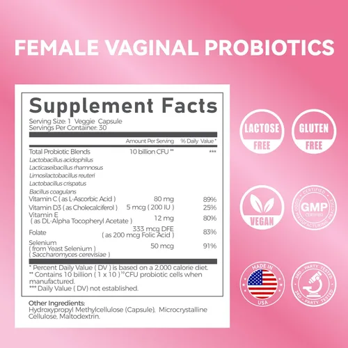 Miniatura 3 de Paquete de probióticos vaginales Gynable y suplemento de control de la vejiga para mujeres