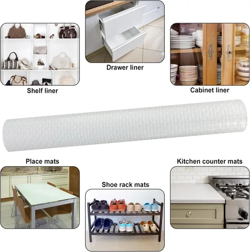 Miniatura 8 de Revestimiento para refrigerador, revestimientos impermeables para estantes y cajones para gabinete de cocina, tapete para baño debajo del fregadero