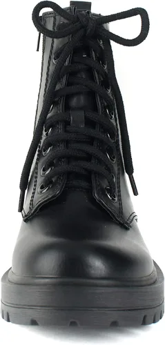 Miniatura 3 de SODA FIRM - Botines de combate con suela con tacos, cordones y cremallera lateral