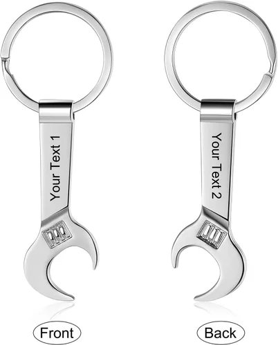 Miniatura 2 de Llavero personalizado para abridor de botellas, llavero personalizado para abridor de botellas de cerveza, grabado cualquier texto, llavero