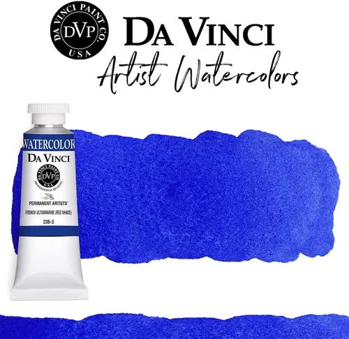Miniatura 158 de DA VINCI PAINTS Pintura Acuarela Profesional para Artistas, Alizarin Crimson (Quinacridone), 37ml Índigo
