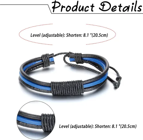 Miniatura 6 de Pulsera de cuerda trenzada hecha a mano para hombre y mujer, estilo vintage, para cumpleaños, Navidad