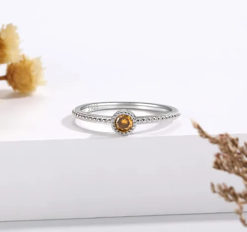 Miniatura 5 de Birthstone Stackable Rings for Women S925 Sterling Silver Heart Stacking Ring Knuckle Rings Band for Best Friends Christmas Anniversary Birthday