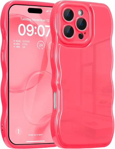 Miniatura 21 de FABSPARK - Funda para iPhone 11, diseño simple, marco ondulado, estética, silicona suave, color beige